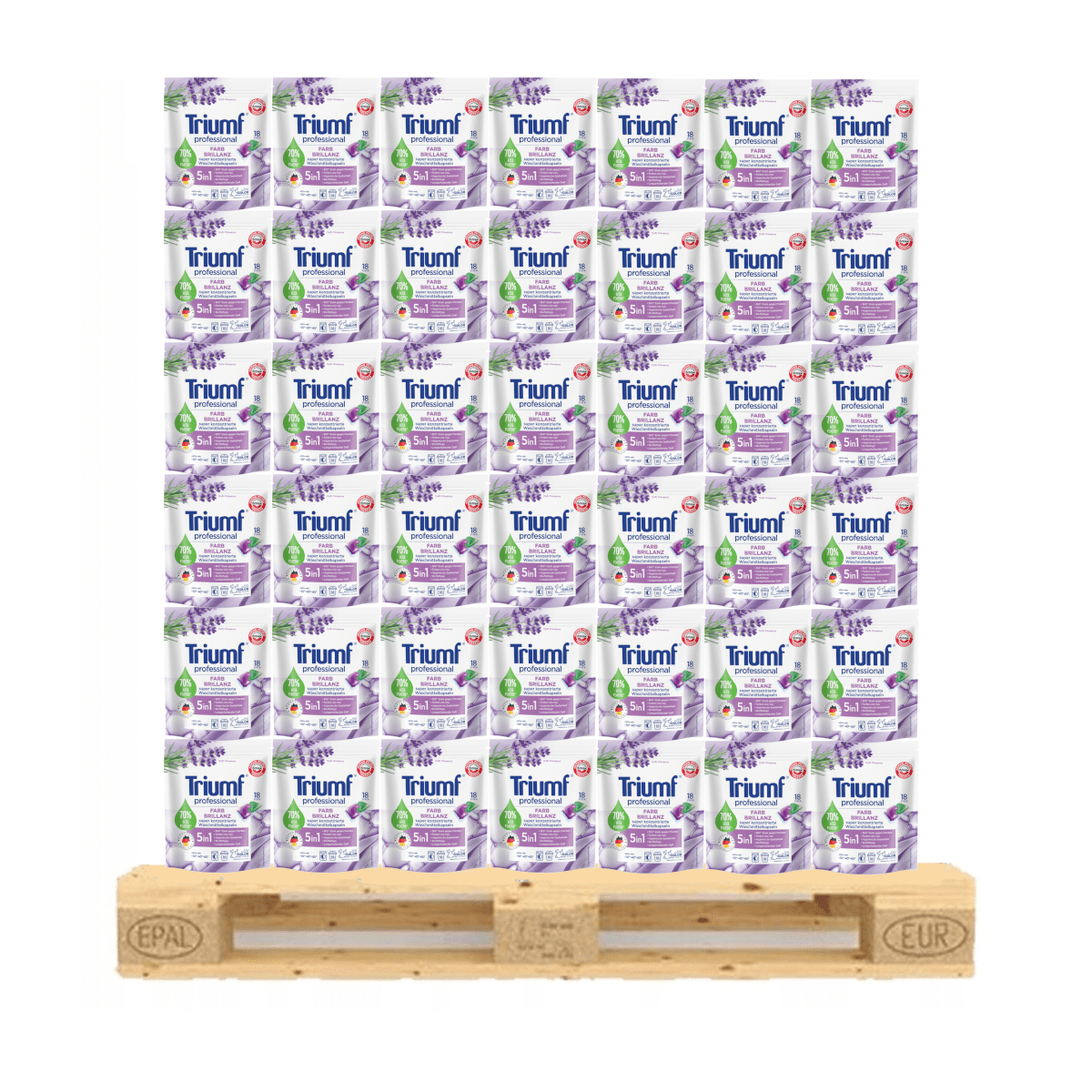 Produkt TRIUMF Kapsułki do prania Kapsułki do prania TRIUMF Farb-Brillanz 18 szt Paleta 432 opakowania K_029380_432