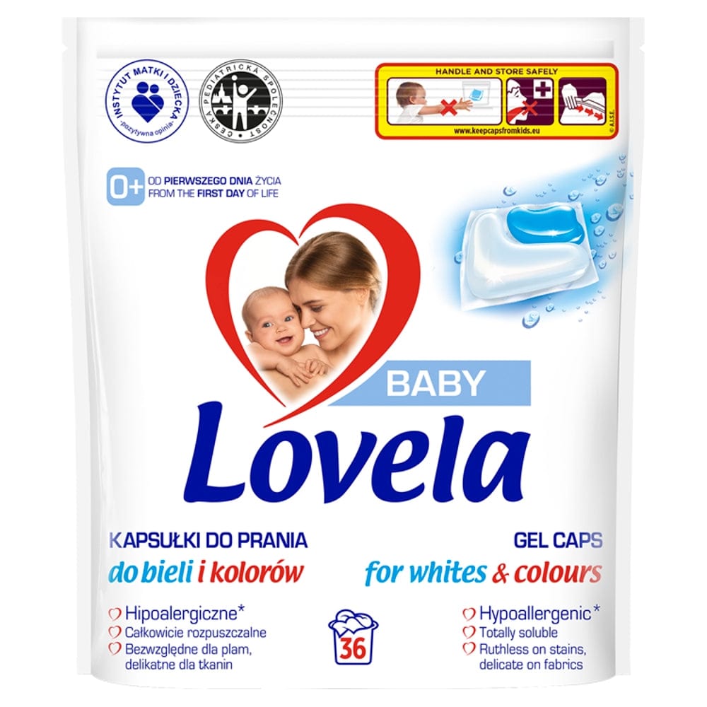 Produkt LOVELA Kapsułki do prania LOVELA Baby hipoalergiczne do bieli i koloru 36 szt 001058