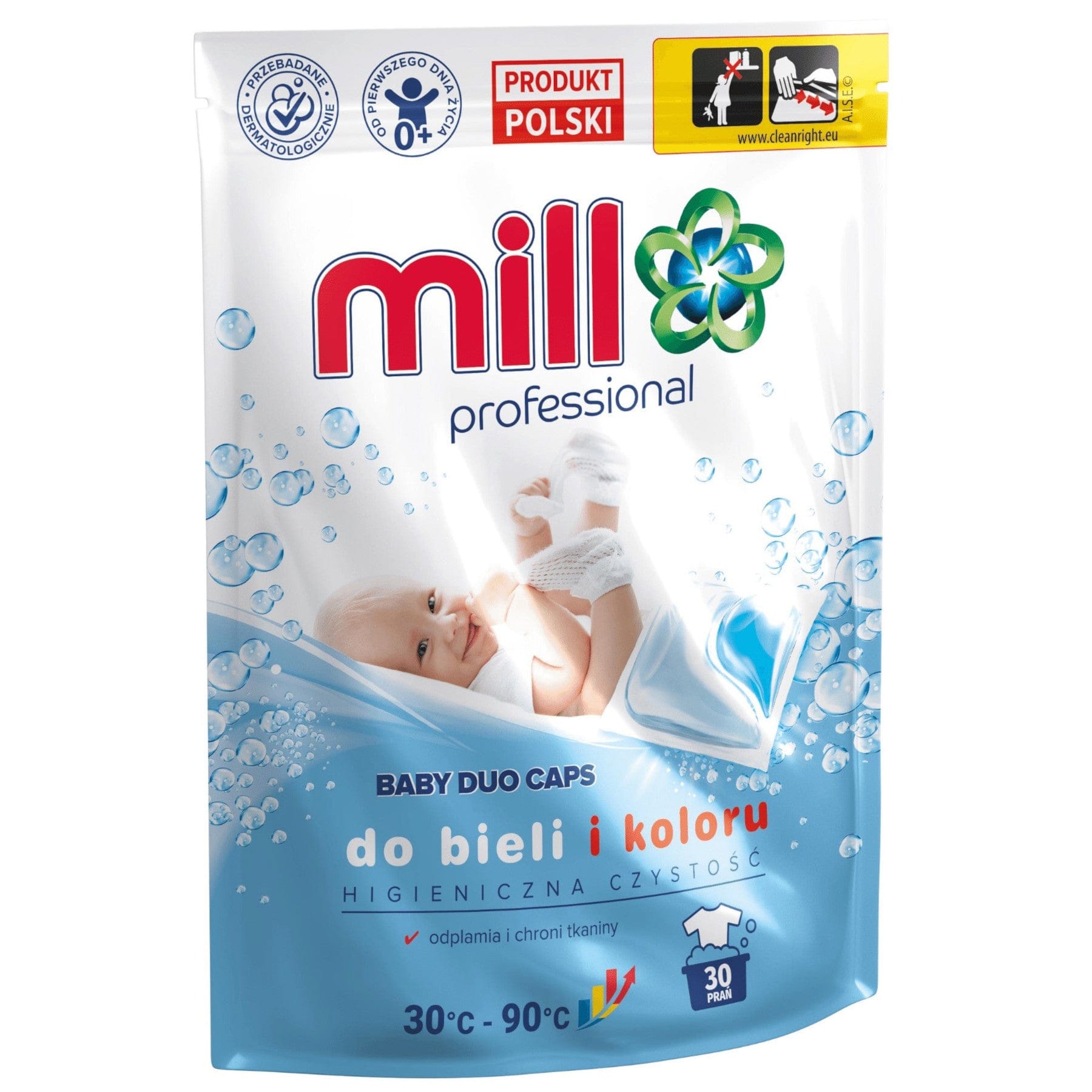 Produkt mill Kapsułki do prania MILL Professional Baby dla dzieci 30 szt 001404