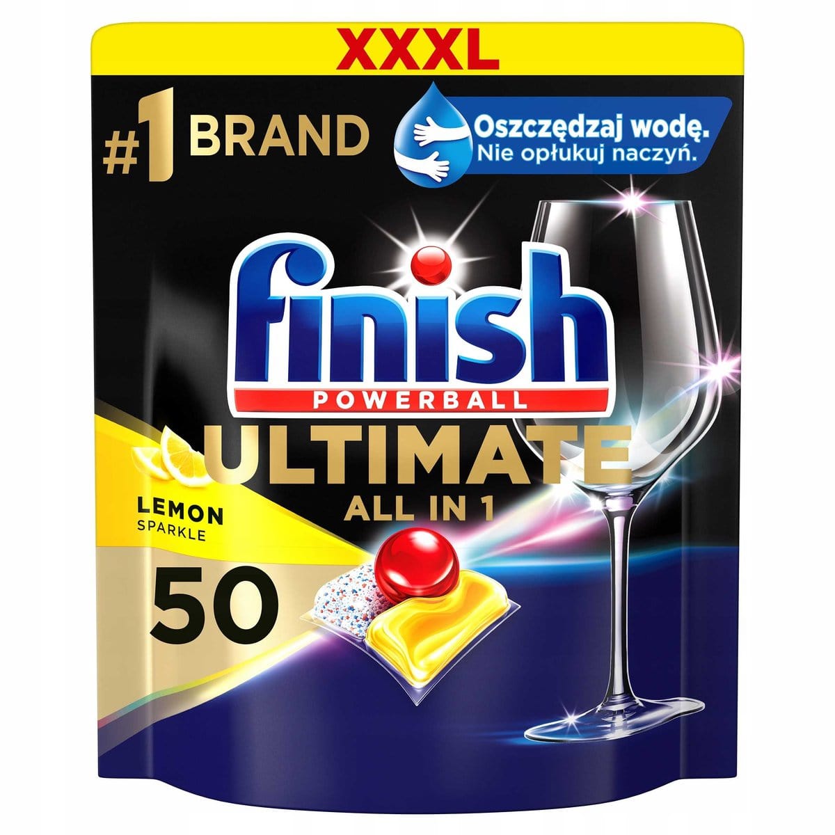 Produkt FINISH Kapsułki do zmywarki FINISH Ultimate Plus All in 1 Tabs Lemon 50szt 001801