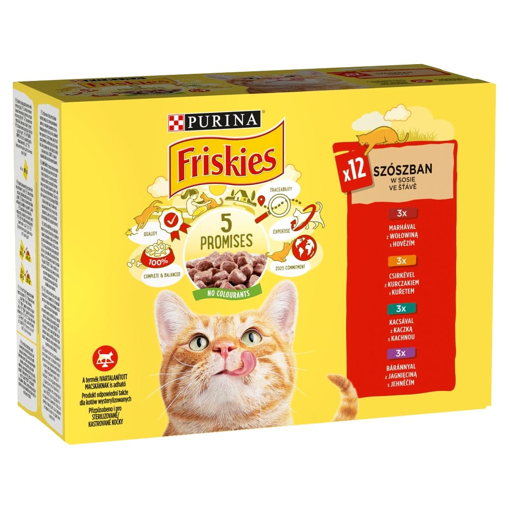 Produkt Friskies Karma mokra dla kota FRISKIES Mix smaków w sosie (12 x 85 g) 1,02 kg 000909