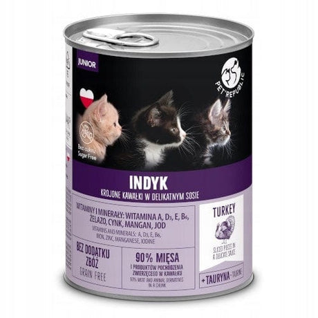Produkt PET REPUBLIC Karma mokra dla kota PET REPUBLIC JUNIOR z indykiem 400 g 001392