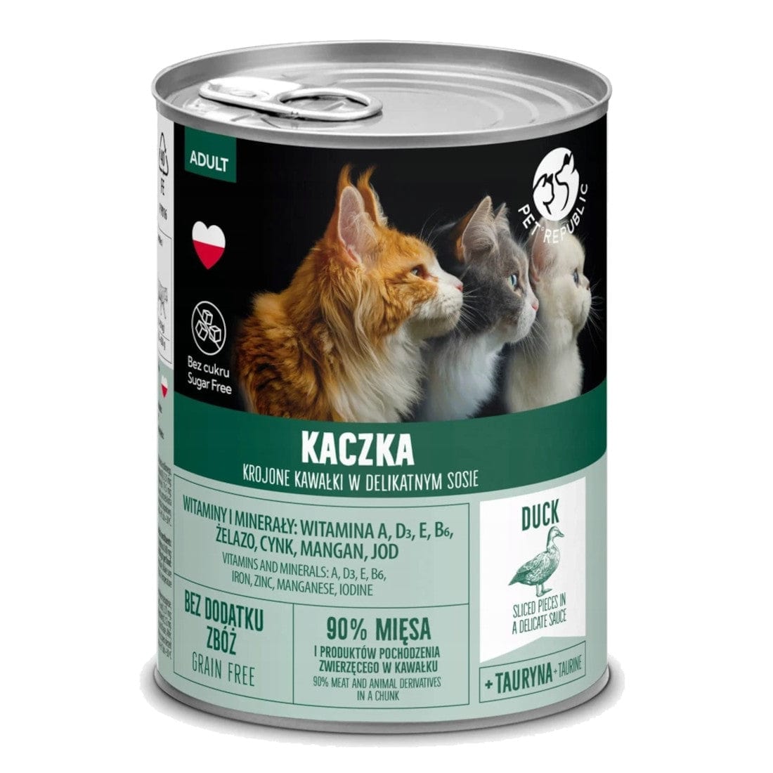 Produkt PET REPUBLIC Karma mokra dla kota PET REPUBLIC kaczka 400 g 045266