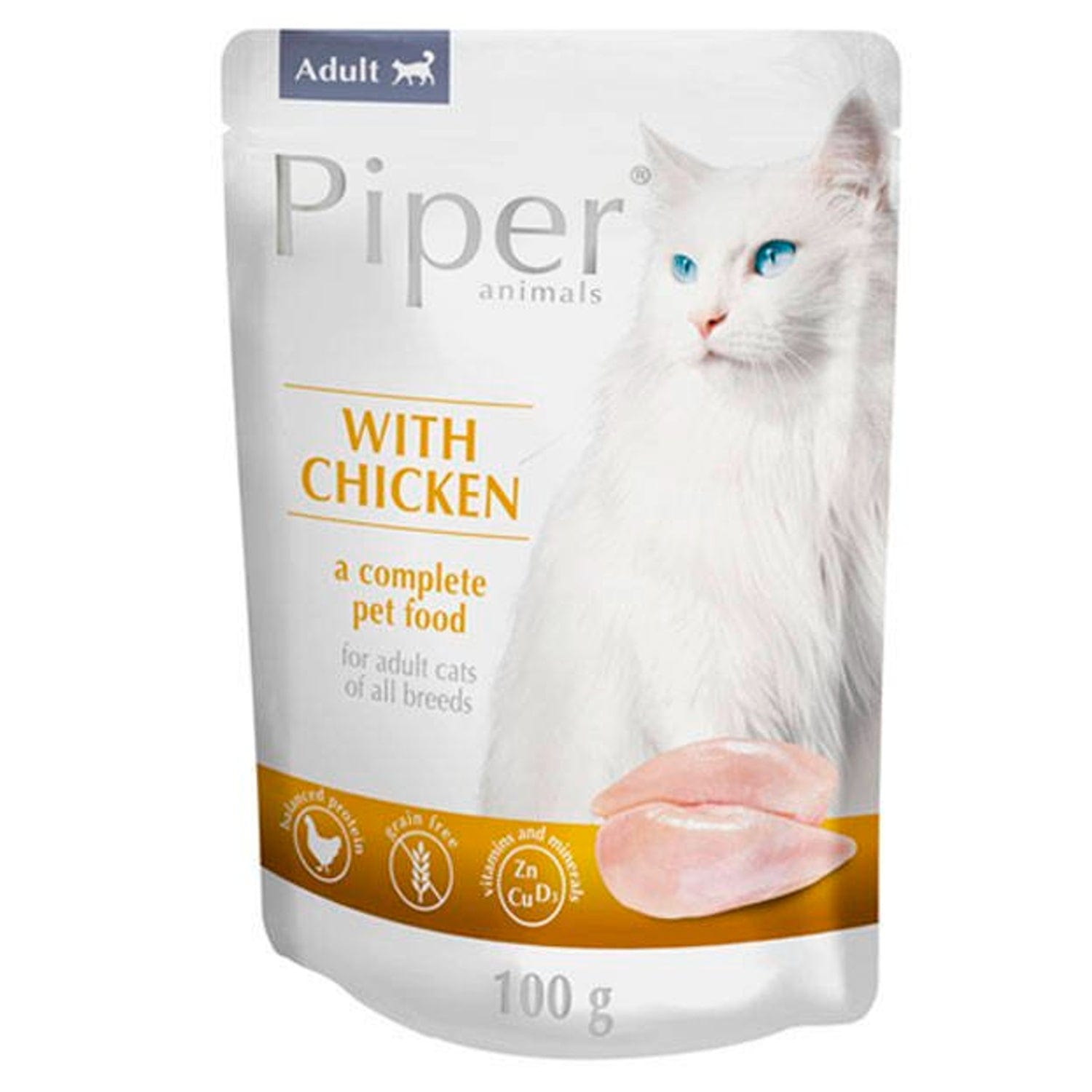 Produkt PIPER Karma mokra dla kota PIPER z kurczakiem 100g S00343