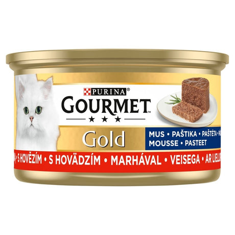 Produkt PURINA Karma mokra dla kota PURINA Gourmet Gold Mus z wołowiną 85 g 039679