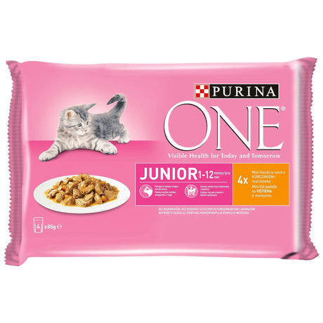 Produkt PURINA ONE Karma mokra dla kota PURINA ONE Junior dla kociąt z kurczakiem 4x 85g 000932