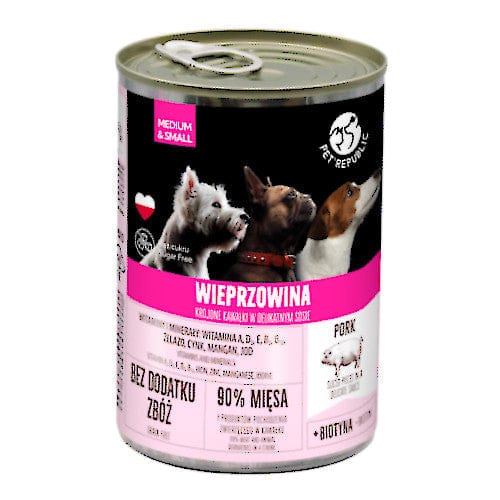 Produkt PET REPUBLIC Karma mokra dla psa PET REPUBLIC Medium & Small wieprzowina 400 g 045264