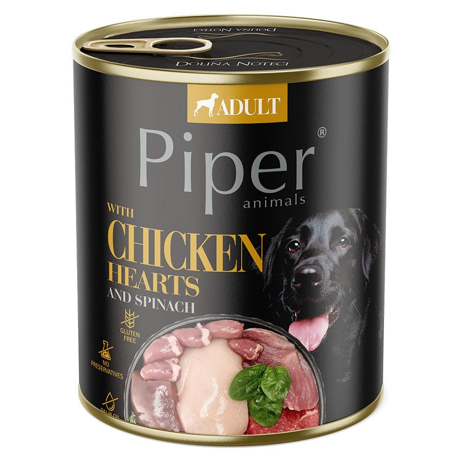 Produkt PIPER Karma mokra dla psa PIPER z sercami kurcząt i szpinakiem 800 g S02157