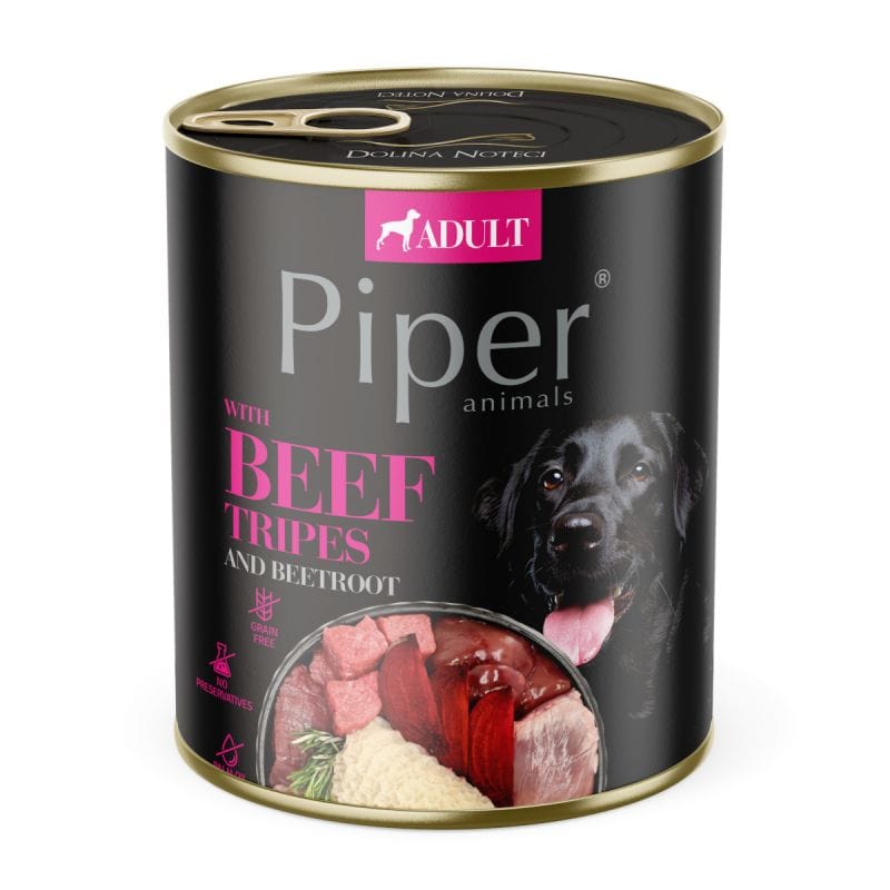 Produkt PIPER Karma mokra dla psa PIPER Żołądki wołowe i burak 800 g S02158