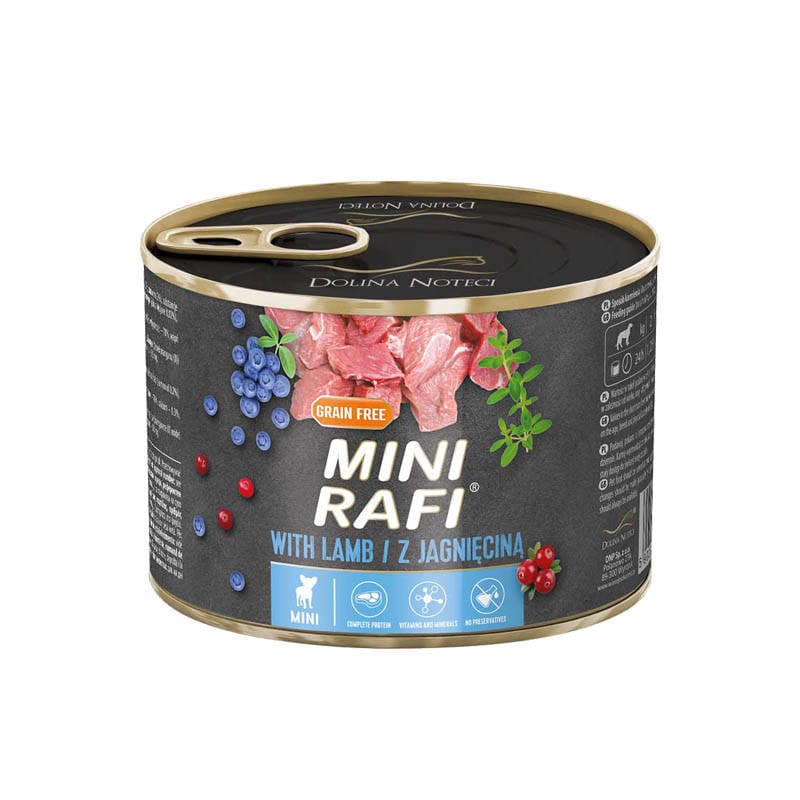 Produkt RAFI Karma mokra dla psa RAFI MINI z jagnięciną 185 g S00438