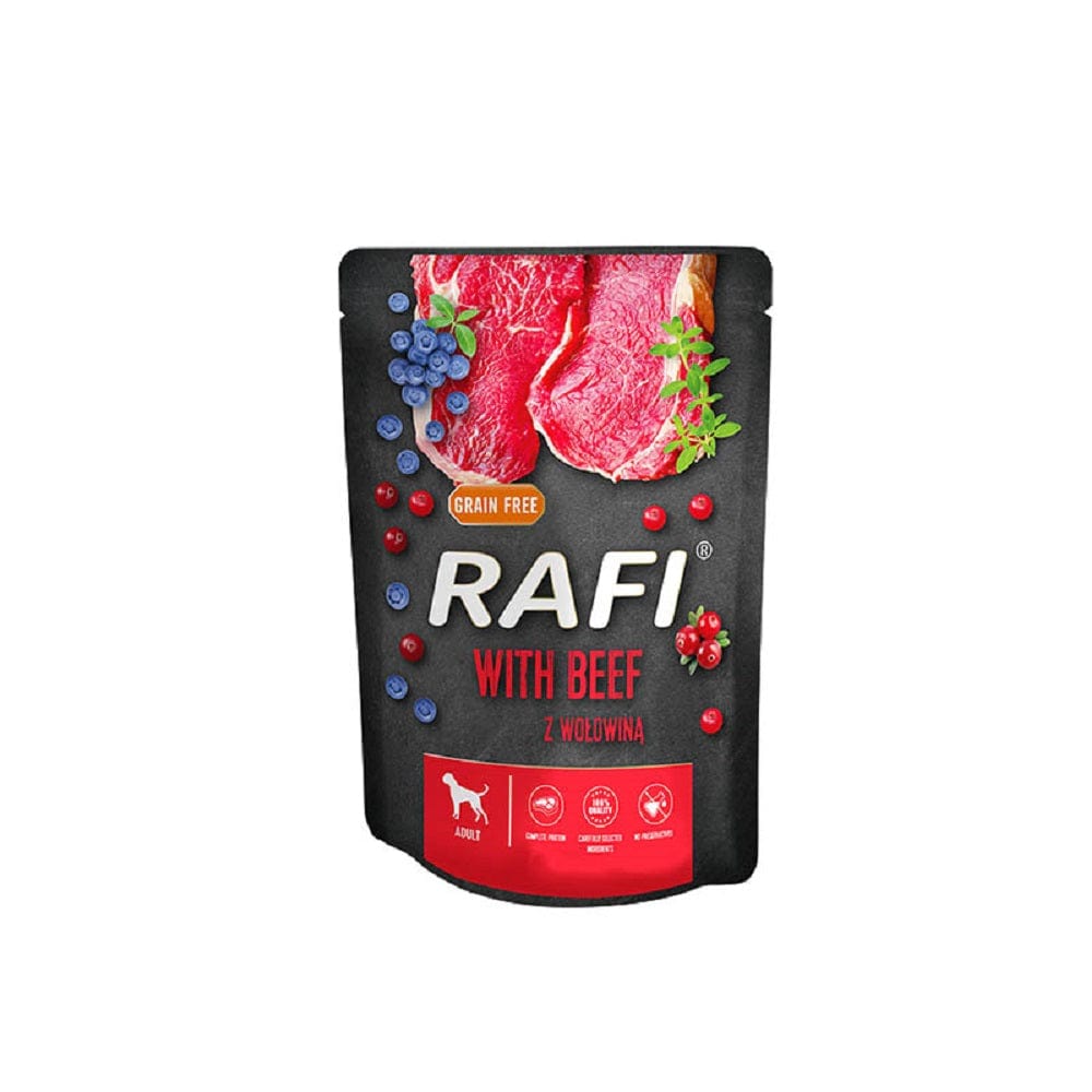 Produkt RAFI Karma mokra dla psa RAFI z wołowiną borówką żurawiną 300 g S00465