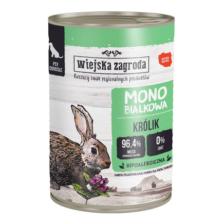 Produkt WIEJSKA ZAGRODA Karma mokra dla psa WIEJSKA ZAGRODA Monobiałkowa królik 400 g 039460
