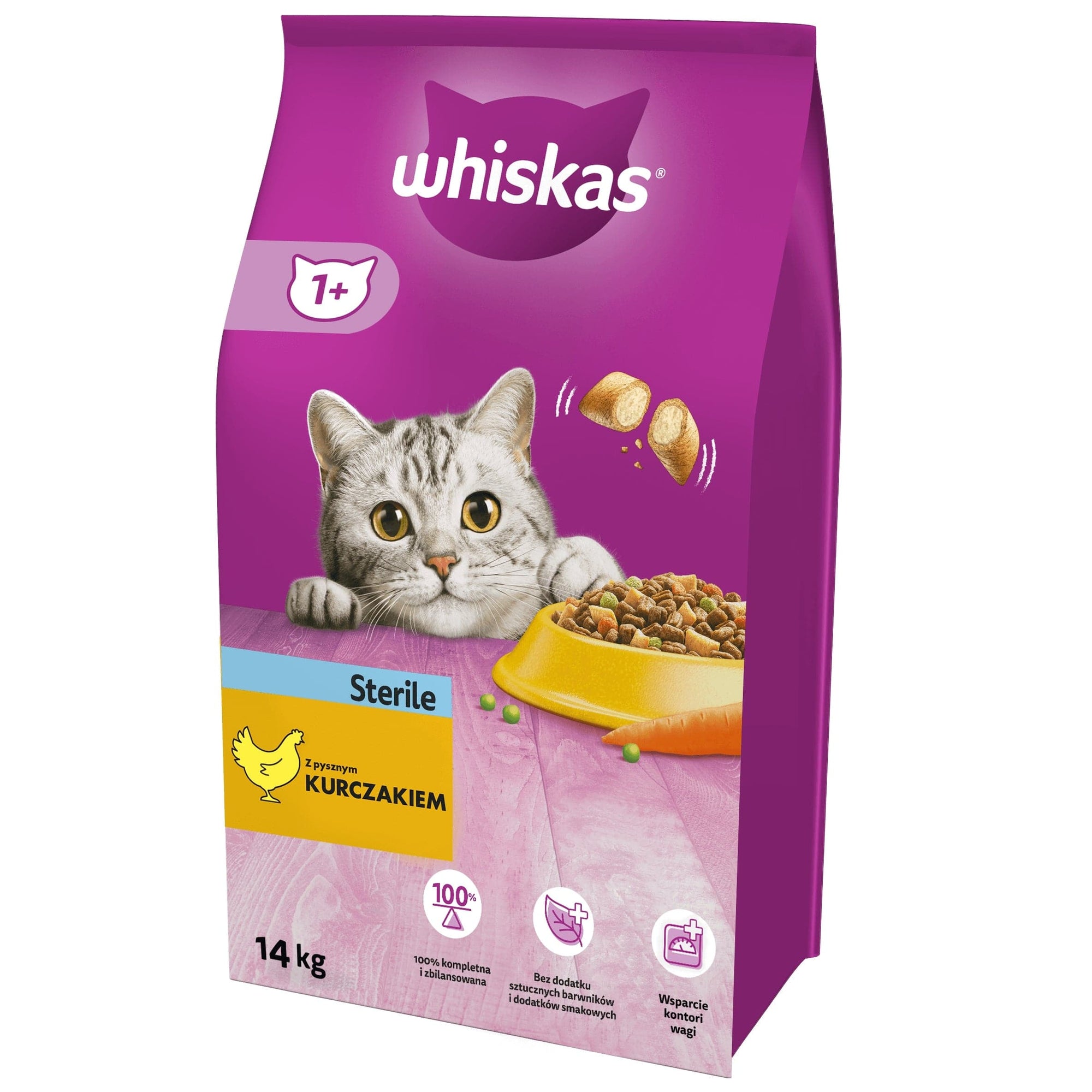 Produkt WHISKAS Karma sucha dla kota sterylizowanego WHISKAS z kurczakiem 14 kg 036605