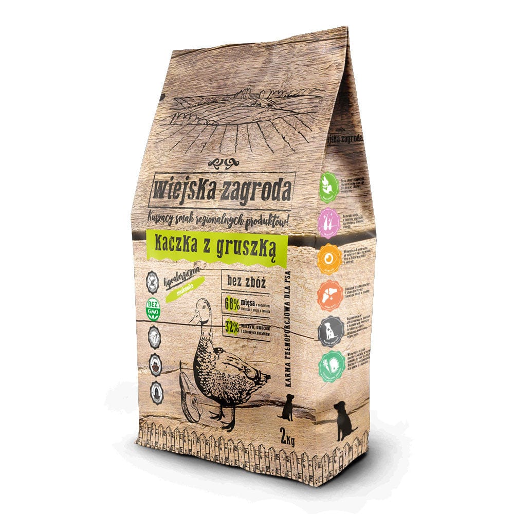 Produkt WIEJSKA ZAGRODA Karma sucha dla psa WIEJSKA ZAGRODA kaczka z gruszką 2 kg 039263