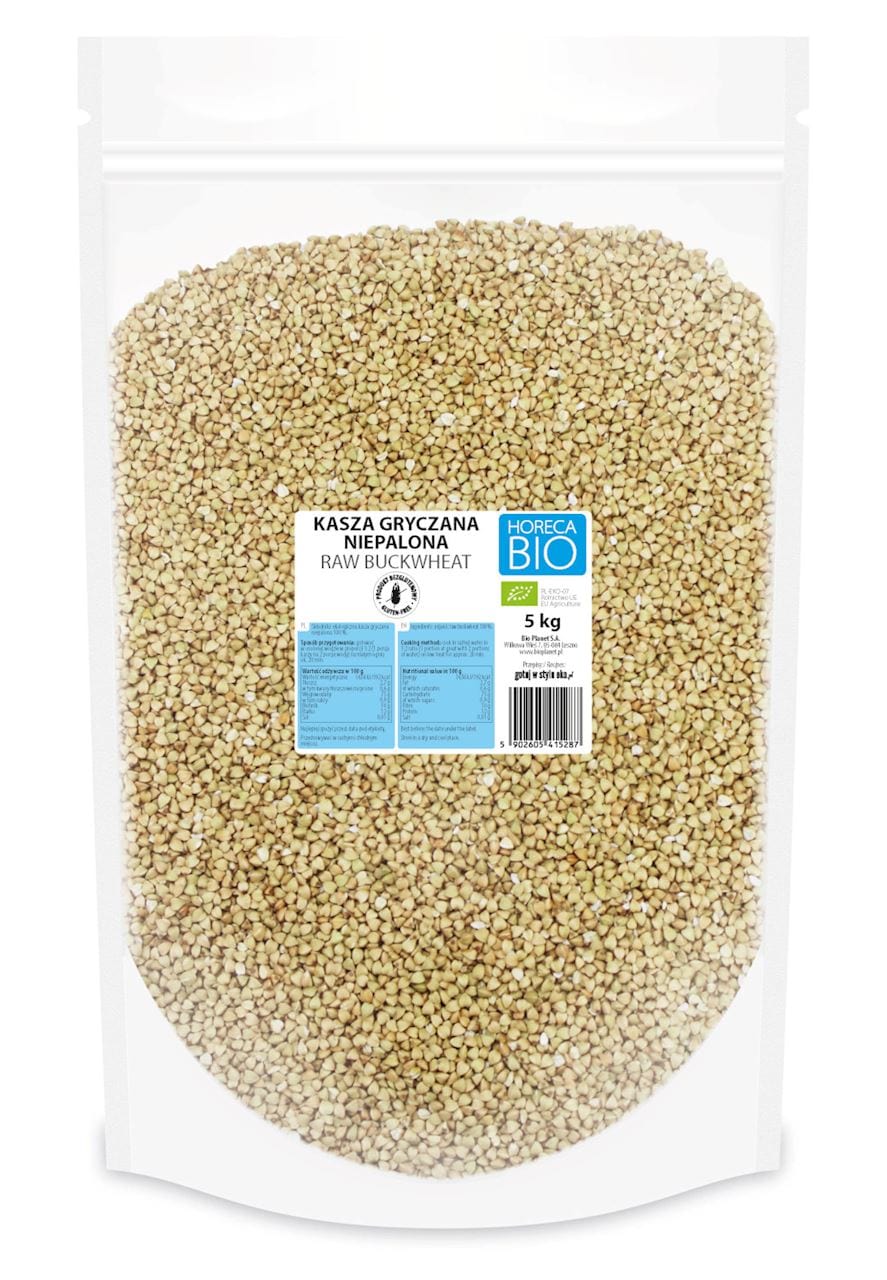 Produkt HORECA BIO - pozostałe KASZA GRYCZANA NIEPALONA BEZGLUTENOWA BIO 5 kg - HORECA (BIO PLANET) 5902605415287