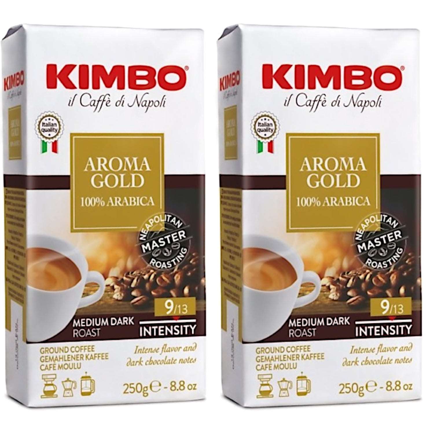 Produkt KIMBO Kawa mielona 2x Kawa mielona KIMBO Aroma Gold 250 g K_S00105_2