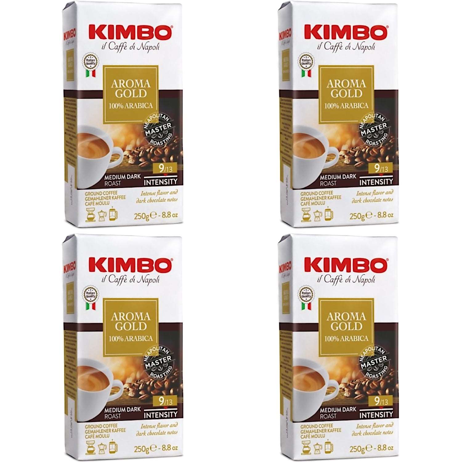 Produkt KIMBO Kawa mielona 4x Kawa mielona KIMBO Aroma Gold 250 g K_S00105_4