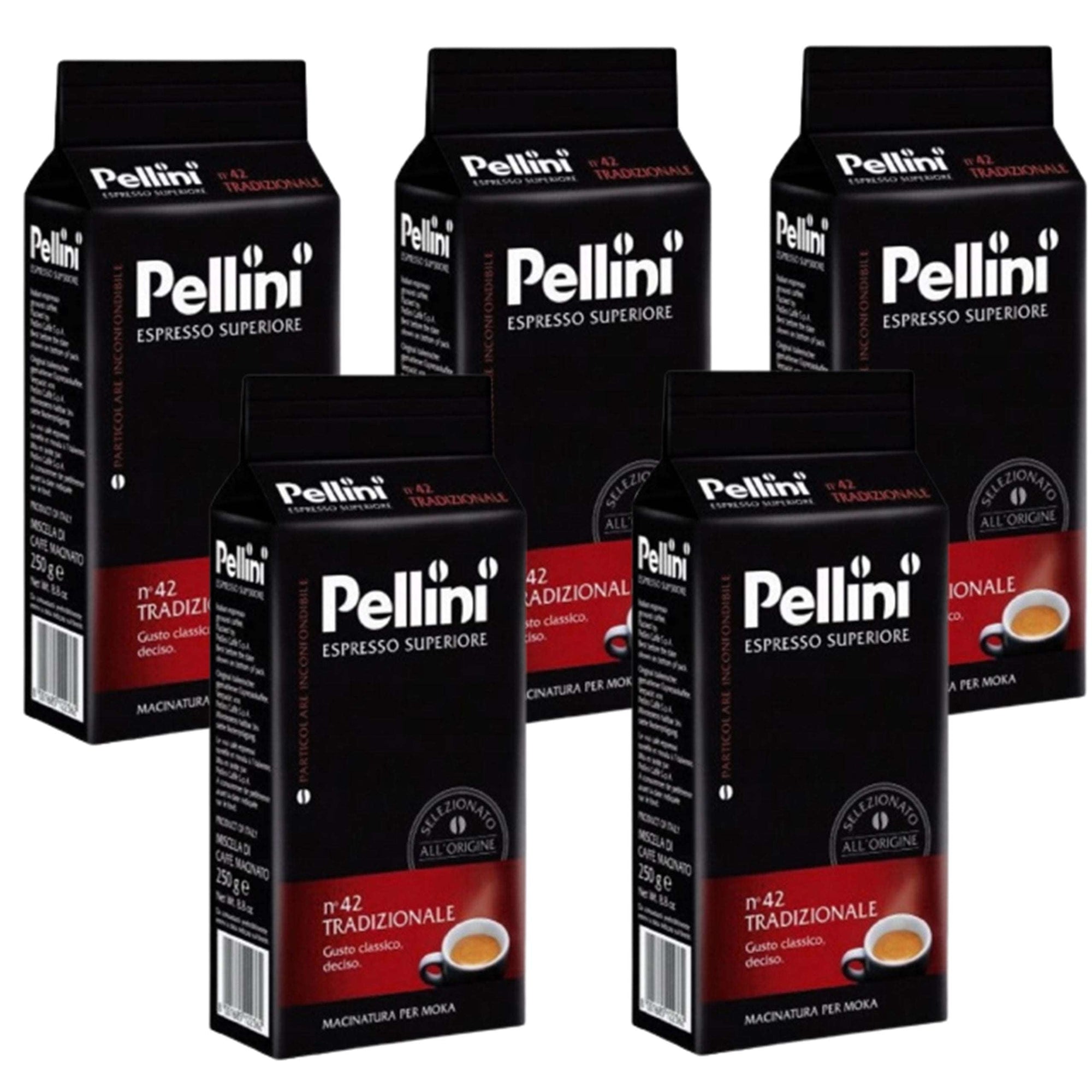 Produkt PELLINI Kawa mielona 5x Kawa mielona PELLINI espresso n'42 Tradizionale 250g K_S00151_5