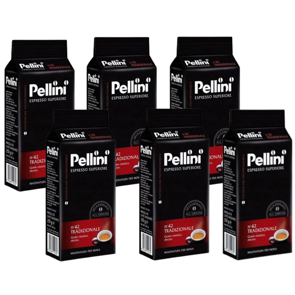 Produkt PELLINI Kawa mielona 6x Kawa mielona PELLINI espresso n&#39;42 Tradizionale 250g K_S00151_6