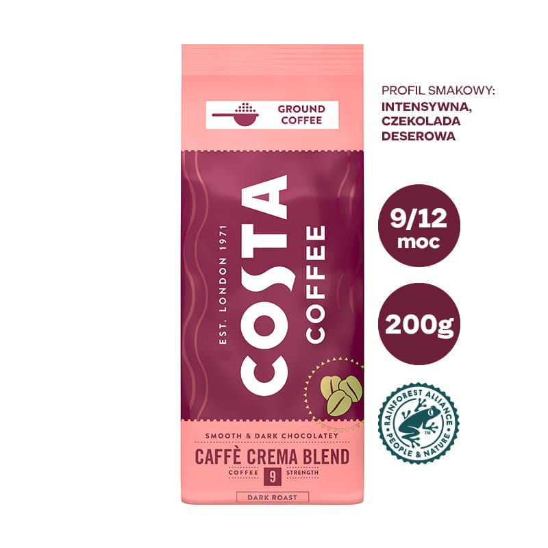 Produkt COSTA COFFEE Kawa mielona Crema Blend Kawa mielona 200g 001639