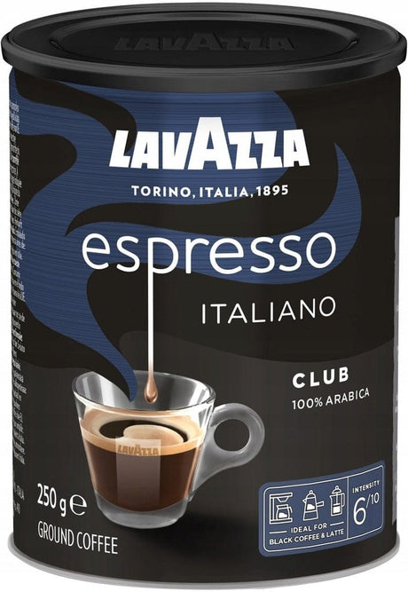 Produkt LAVAZZA Kawa mielona Kawa mielona LAVAZZA Club Puszka 250 g 017956