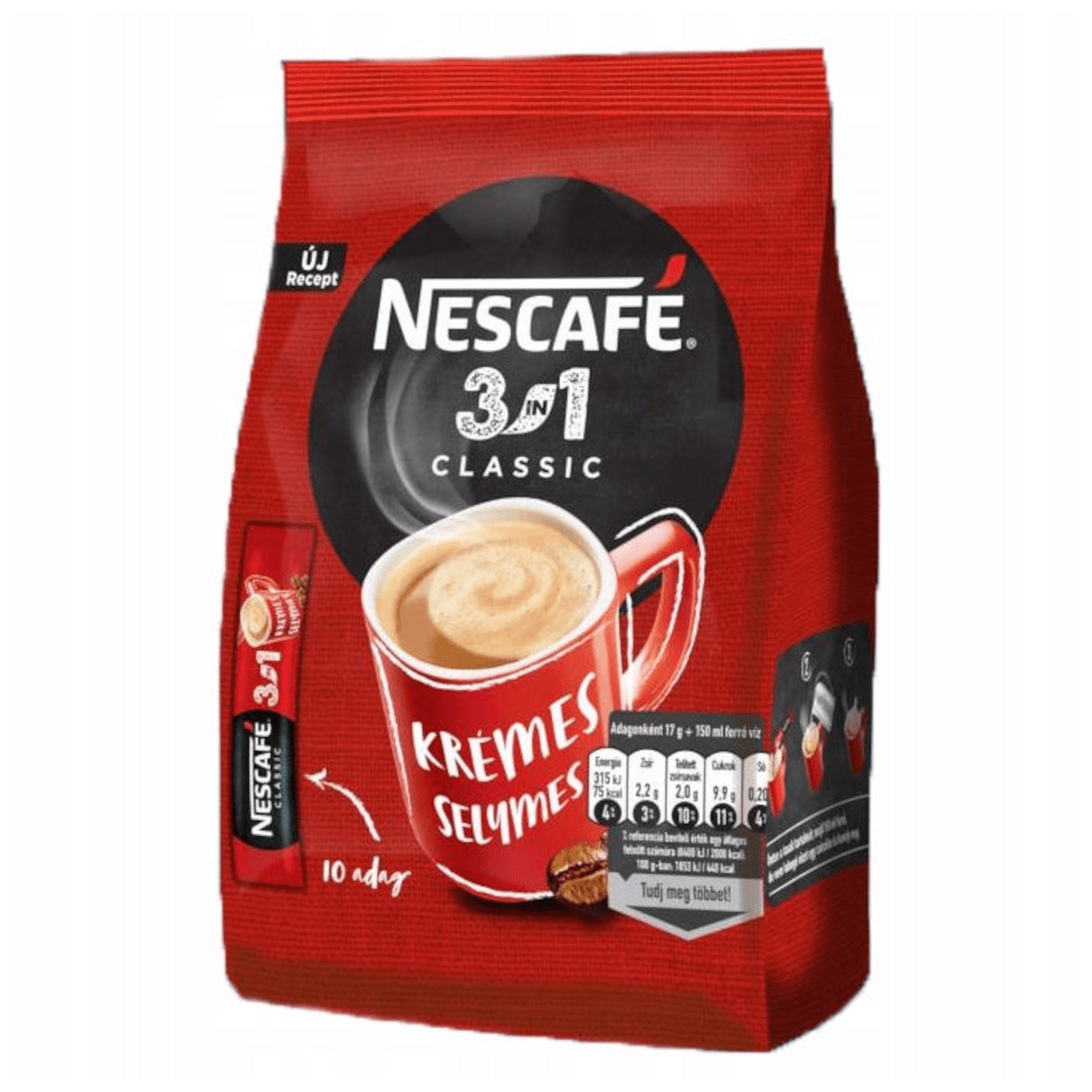 Produkt NESCAFE Kawa rozpuszczalna Classic 3w1 kawa saszetki 10szt 022541