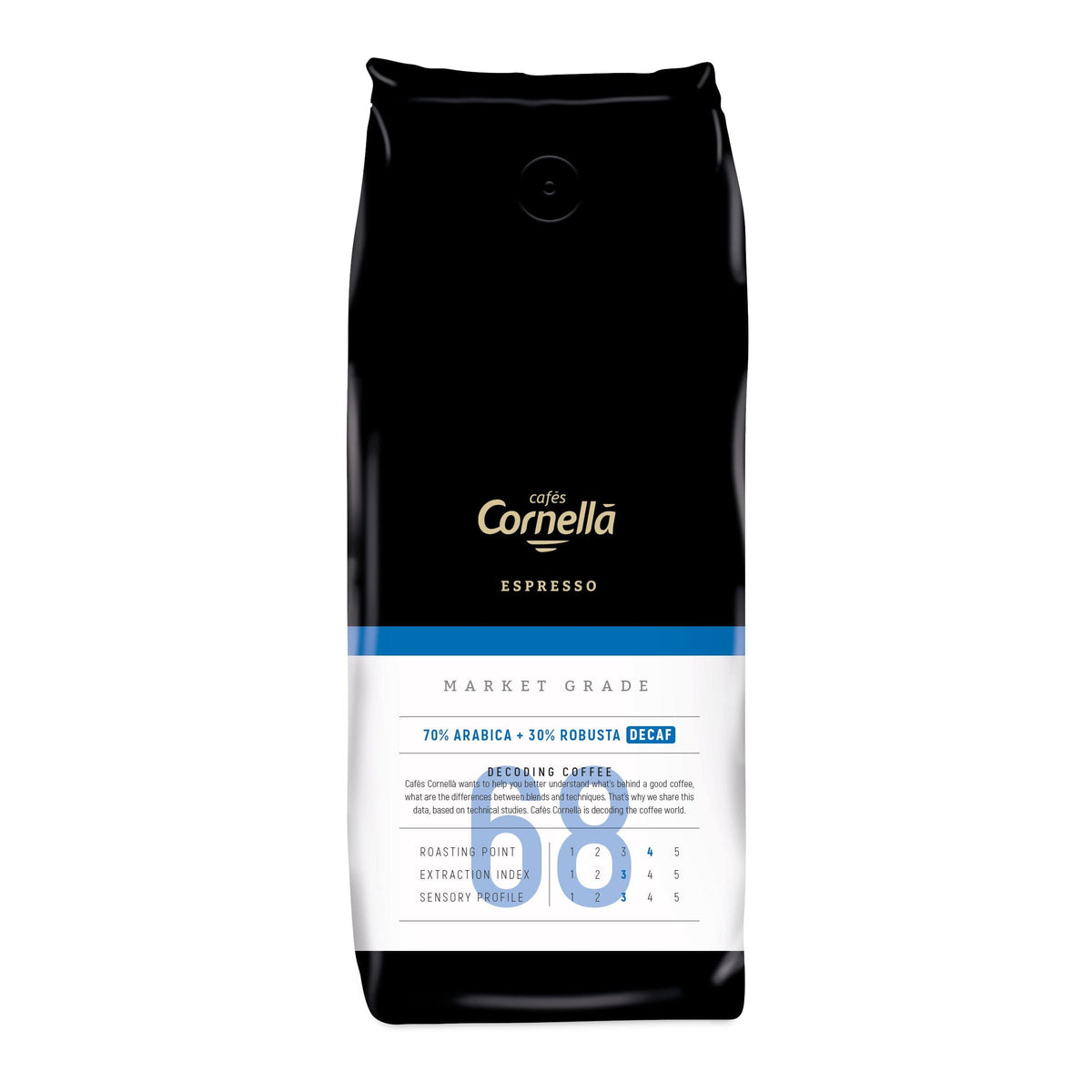 Produkt CORNELLA Kawa ziarnista 3x Kawa ziarnista CORNELLA Espresso 68 Market Grade Decaf 1 kg K_S01157_3
