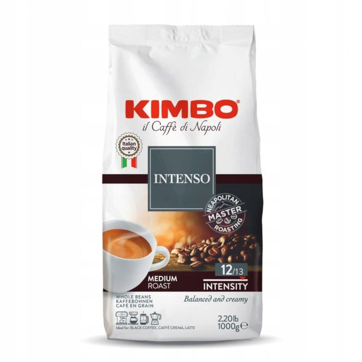 Produkt KIMBO Kawa ziarnista 4x Kawa ziarnista KIMBO Aroma Intenso 1 kg K_S00100_4