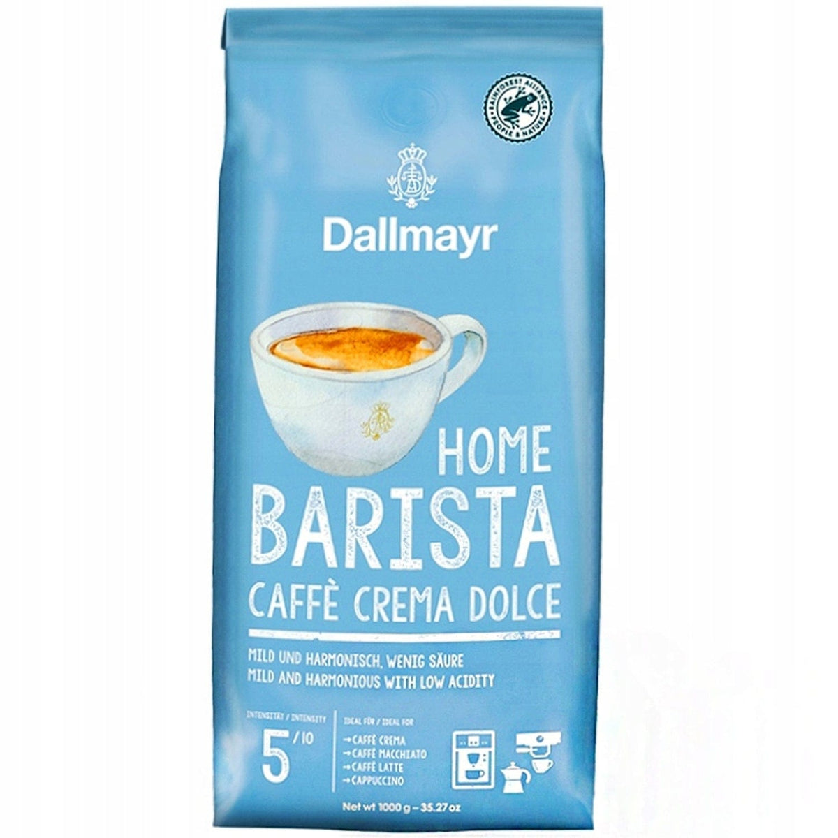 Produkt DALLMAYR Kawa ziarnista 6x Kawa ziarnista DALLMAYR HOME BARISTA CAFFE CREMA DOLCE 1kg K_S00402_6
