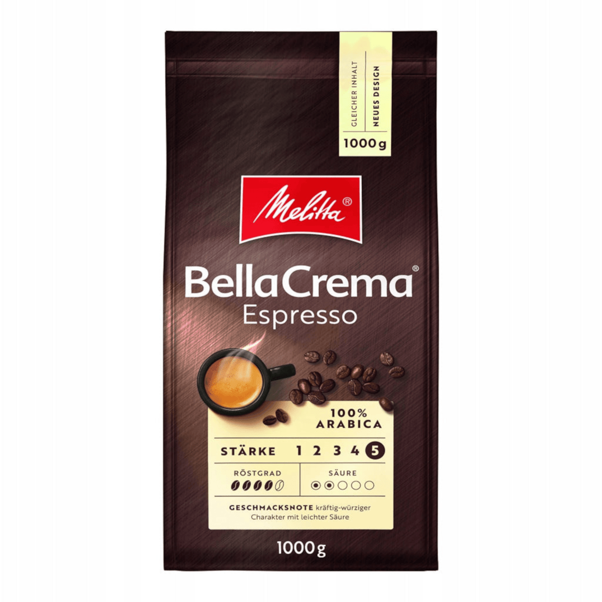 Produkt MELITTA Kawa ziarnista Kawa ziarnista MELITTA Bella Crema Espresso 1 kg 100132