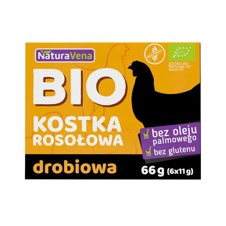 Produkt NATURAVENA kostki rosołowe NATURAVENA Bulion Kostki rosołowe drobiowe Bezglutenowe Bio 66g 050434