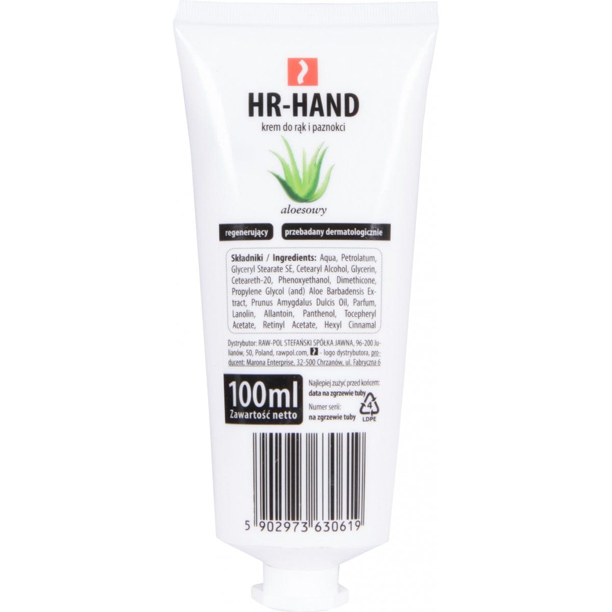REIS Krem do rąk i paznokci HR-HAND glicerynowo - aloesowy 100 ml
