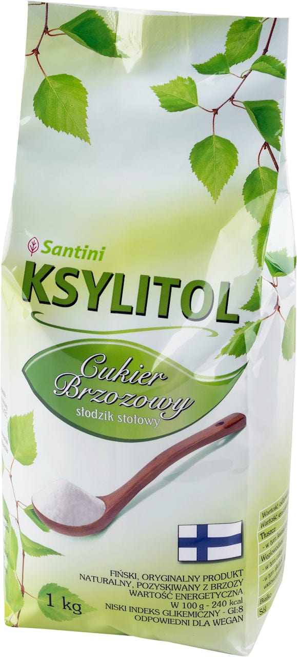 Produkt SANTINI (ksylitol, gumy do żucia SPRY) KSYLITOL 1 kg (TOREBKA) - SANTINI (FINLANDIA) 5908234462166