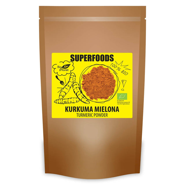 Produkt BIO PLANET - seria SUPERFOODS KURKUMA MIELONA BIO 200 g - BIO PLANET 5903900366250