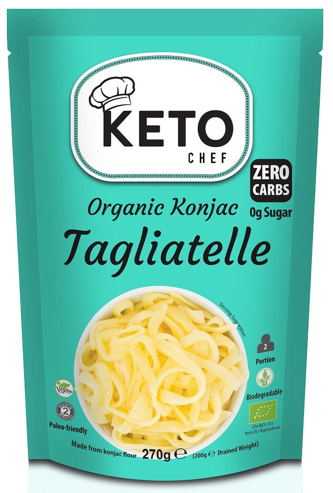 Produkt KETO CHEF Makaron KETO CHEF  Makaron keto konjac typu noodle tagliatelle bezglutenowy 270g Bio 5060691233496