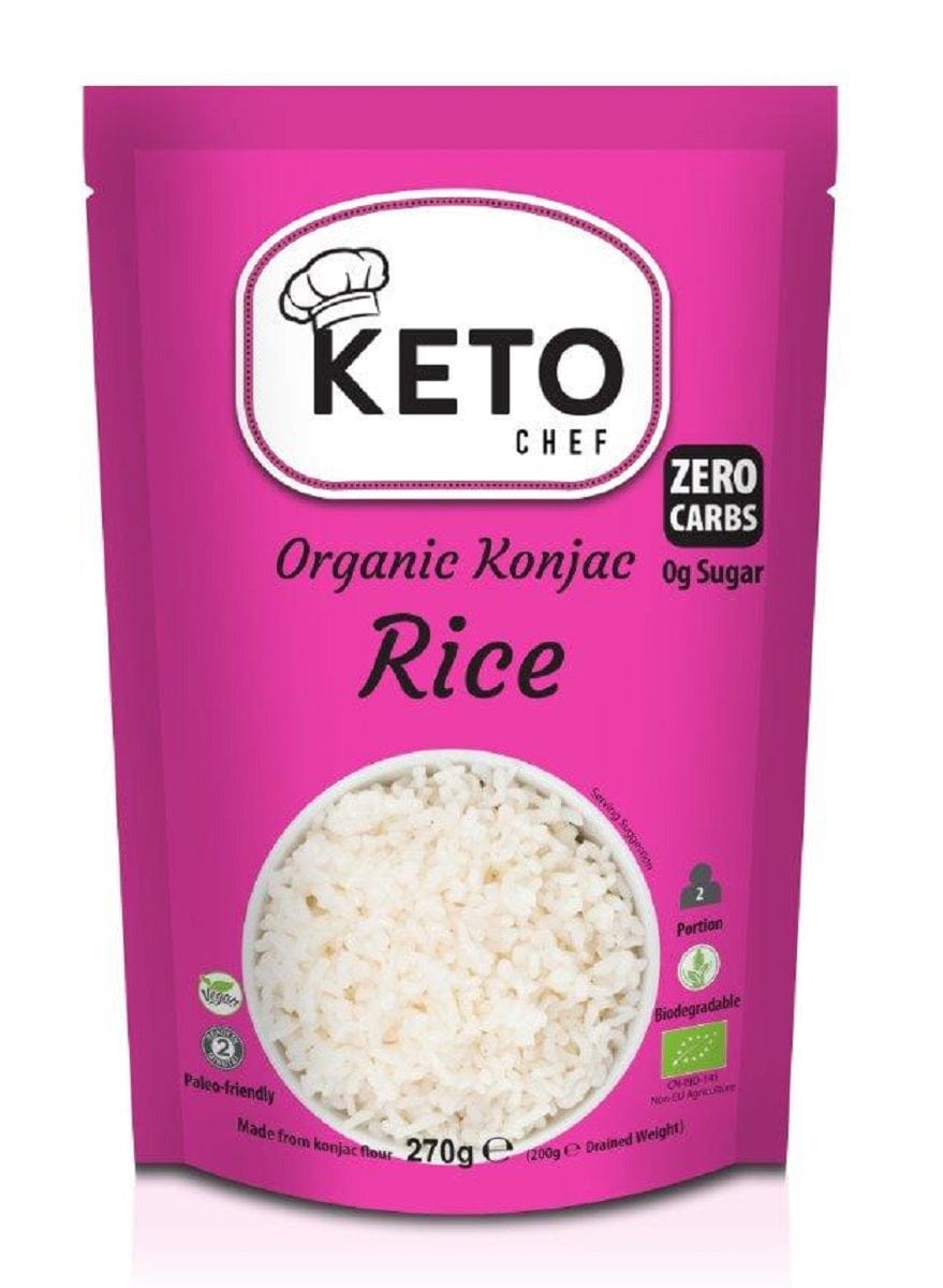 Produkt KETO CHEF (makarony konjac) MAKARON (KONJAC) W KSZTAŁCIE RYŻU BEZGLUTENOWY BIO 270 g (200 g) - KETO CHEF (BETTER THAN FOODS) 5060691233465