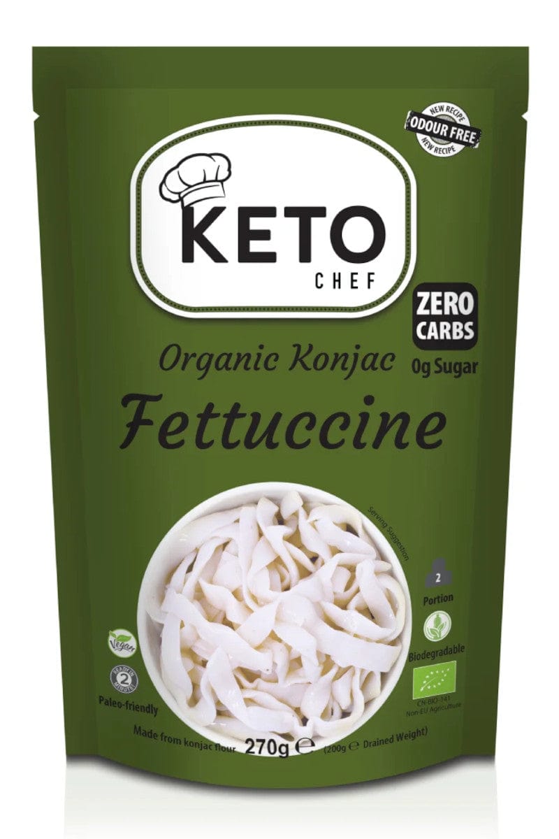 Produkt KETO CHEF (makarony konjac) Makaron Makaron KETO CHEF Fettucine Konjac Bezglutenowy Bio 270g 052561