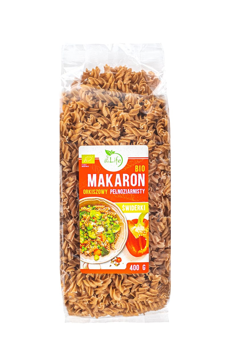 Produkt BIOLIFE Makaron Makaron orkiszowy razowy świderek BIOLIFE ekologiczny BIO 400g 052338