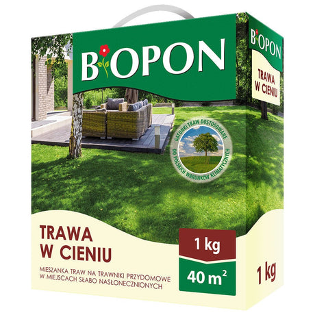 Produkt BIOPON Mieszanka traw BIOPON Trawa w cieniu Na tereny słabo nasłonecznione 1 kg 045968