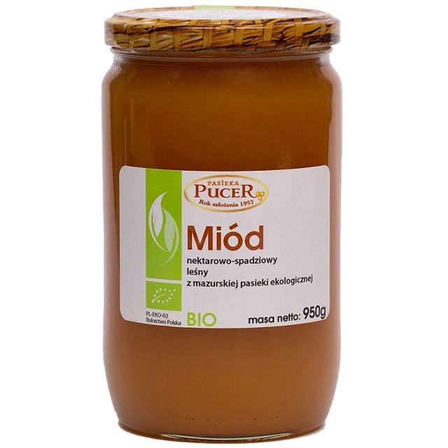 Produkt PASIEKA PUCER (miody) MIÓD NEKTAROWO - SPADZIOWY LEŚNY BIO 950 g - PASIEKA PUCER 5902596655761