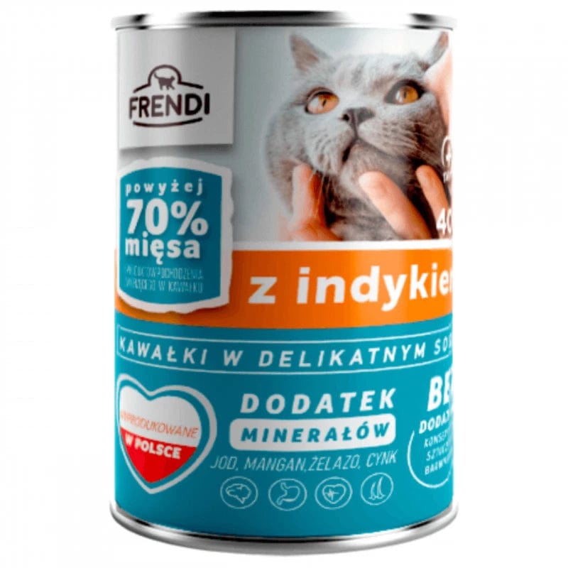 Produkt FRENDI Mokra karma dla kota 10x Karma mokra dla kota FRENDI w sosie z indykiem 400 g K_S00741_10