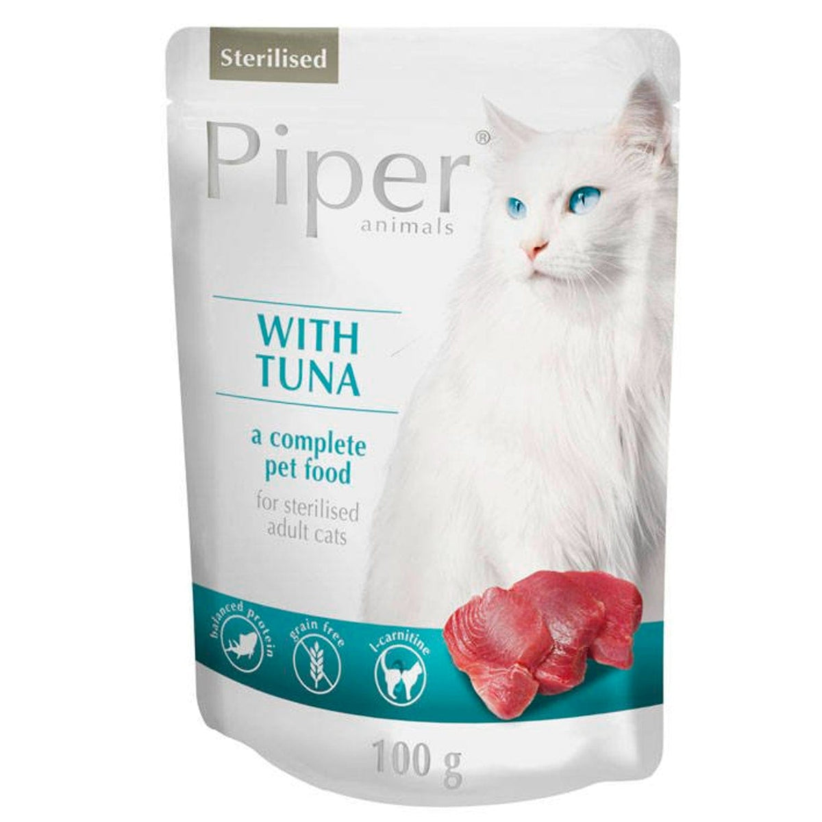 Produkt PIPER Mokra karma dla kota 10x Karma mokra dla kota PIPER Sterilised z tuńczykiem 100g K_S00340_10