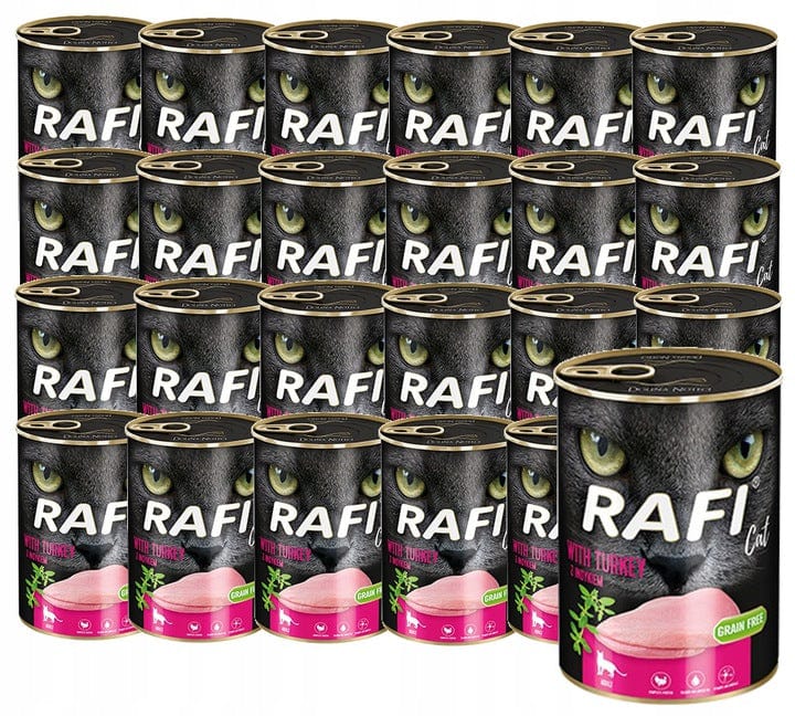 Produkt RAFI Mokra karma dla kota 24x Karma mokra dla kota RAFI z indykiem 400 g K_S00436_24
