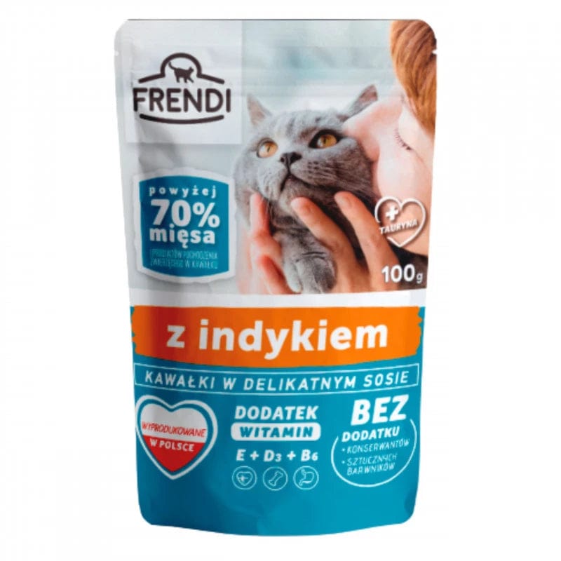Produkt FRENDI Mokra karma dla kota Karma dla kota FRENDI w sosie z indykiem 100 g S00735