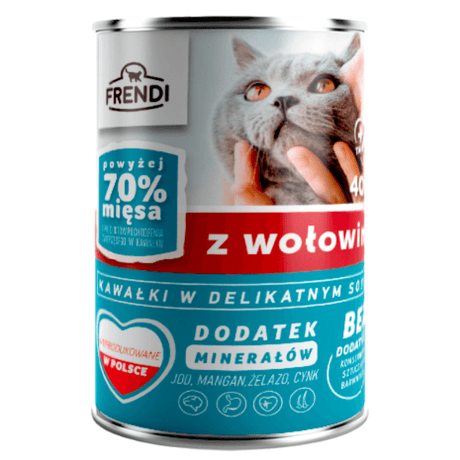 Produkt FRENDI Mokra karma dla kota Karma dla kota FRENDI w sosie z wołowiną 400 g S00742