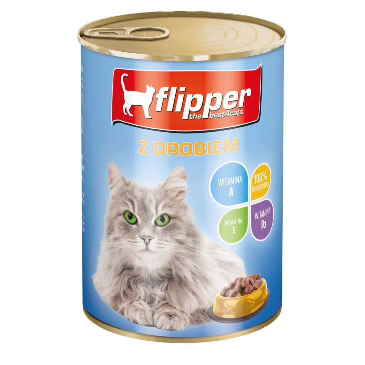 Produkt FLIPPER Mokra karma dla kota Karma mokra dla kota FLIPPER z drobiem Dolina Noteci 415 g S00862