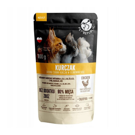 Produkt PET REPUBLIC Mokra karma dla kota Karma mokra dla kota PET REPUBLIC z kurczakiem 100 g S00753