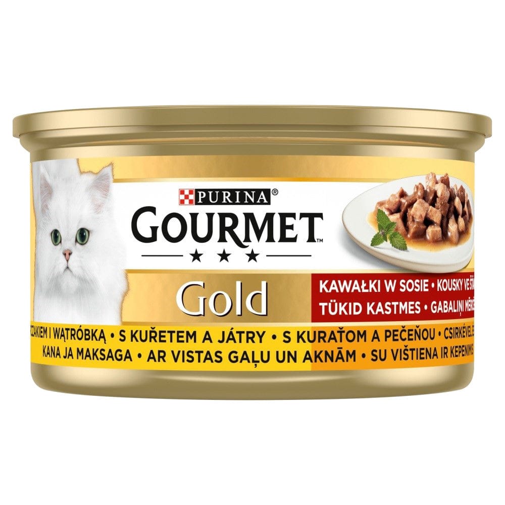 Produkt PURINA Mokra karma dla kota Karma mokra dla kota PURINA Gourmet Gold Kurczak i Wątróbka 85 g S01942