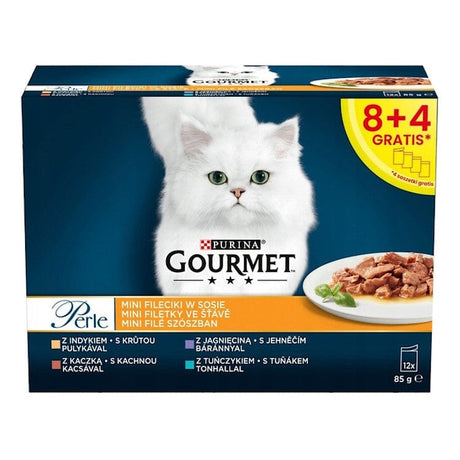 Produkt PURINA Mokra karma dla kota Karma mokra dla kota PURINA Gourmet Perle mini fileciki Mix 12x85g S01939