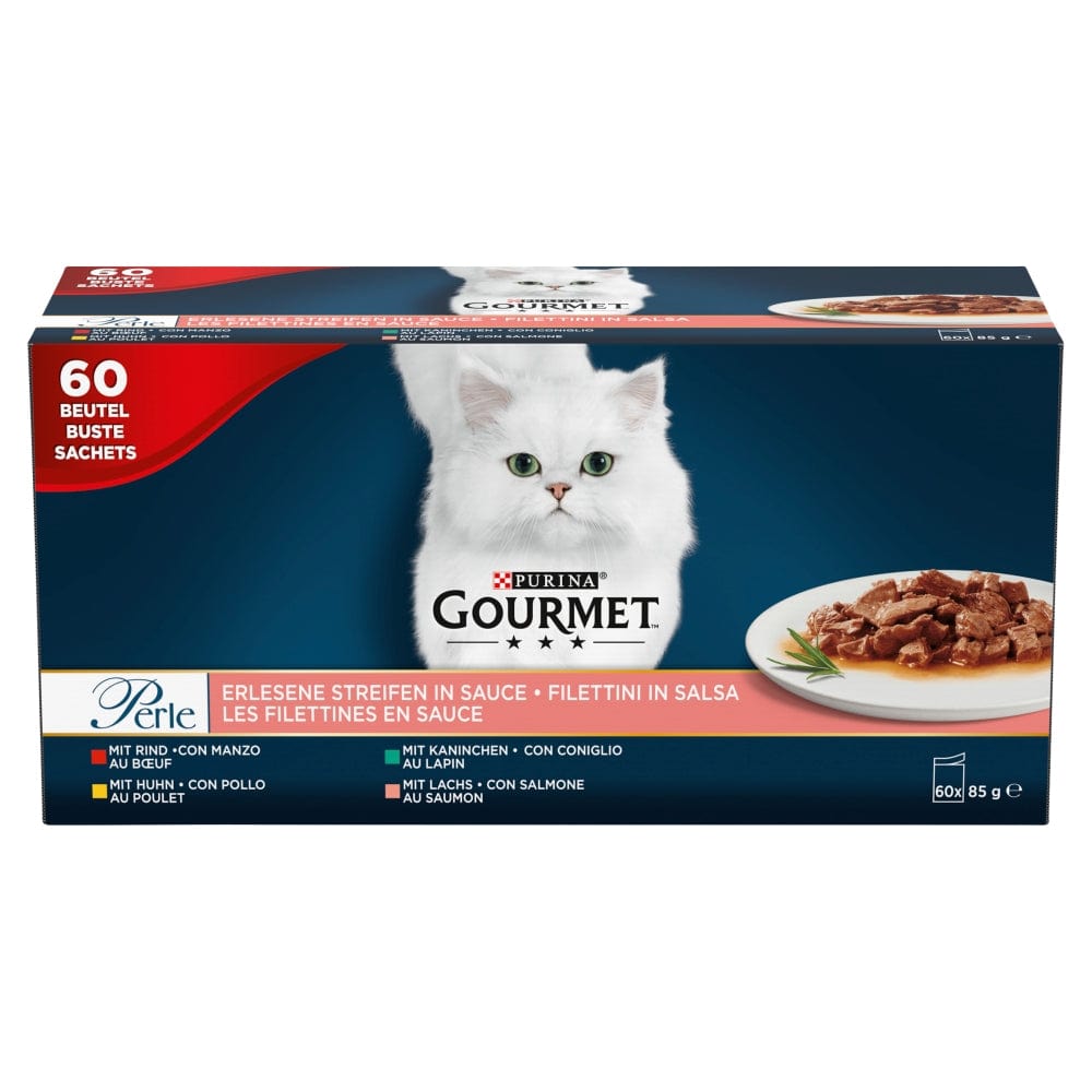 Produkt PURINA Mokra karma dla kota Karma mokra dla kota PURINA Gourmet Perle Mix w sosie 60x85 g S01916